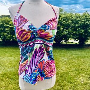 Trina Turk Tankini Vibrant Colored Halter Top